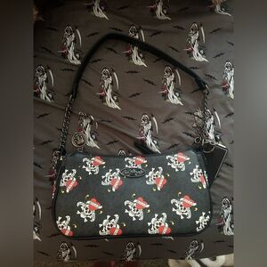 Ed Hardy Black and Red Heart Tattoo Shoulder Bag